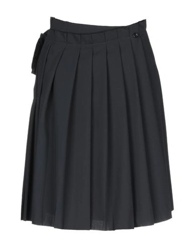 Shop Agnona Knee Length Skirt In Black