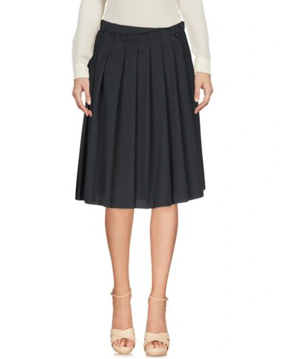 Shop Agnona Knee Length Skirt In Black