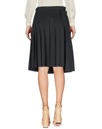 Shop Agnona Knee Length Skirt In Black