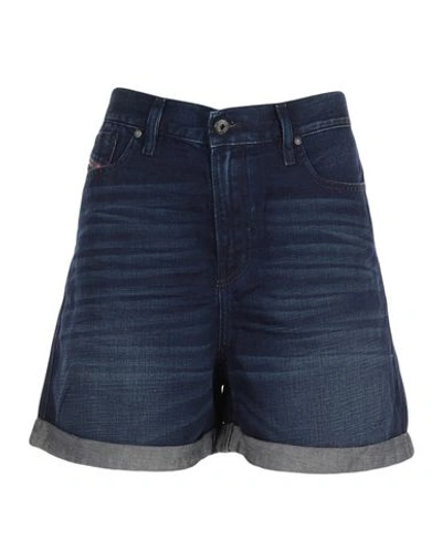 Shop Diesel Denim Shorts In Blue