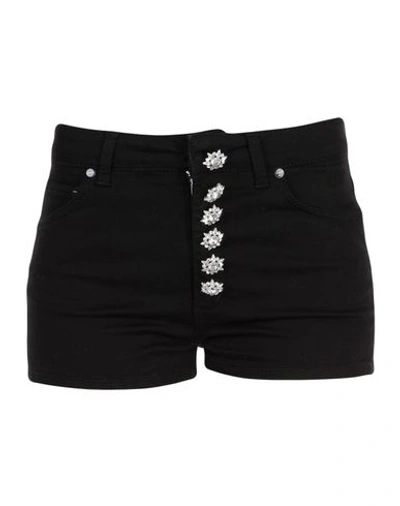 Shop Dondup Woman Denim Shorts Black Size 28 Cotton, Elastane