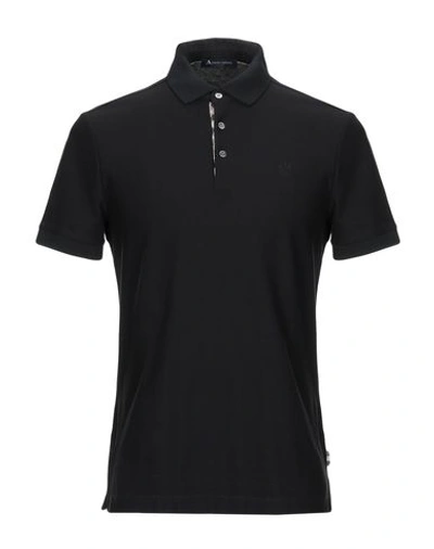 Shop Aquascutum Polo Shirts In Black