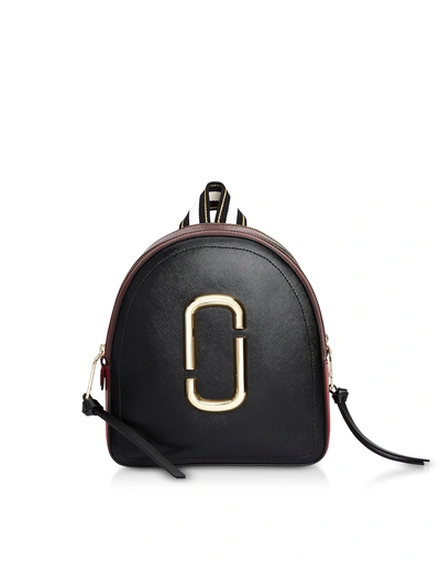 Shop Marc Jacobs Color-block Leather Pack Shot Backpack In Black/red