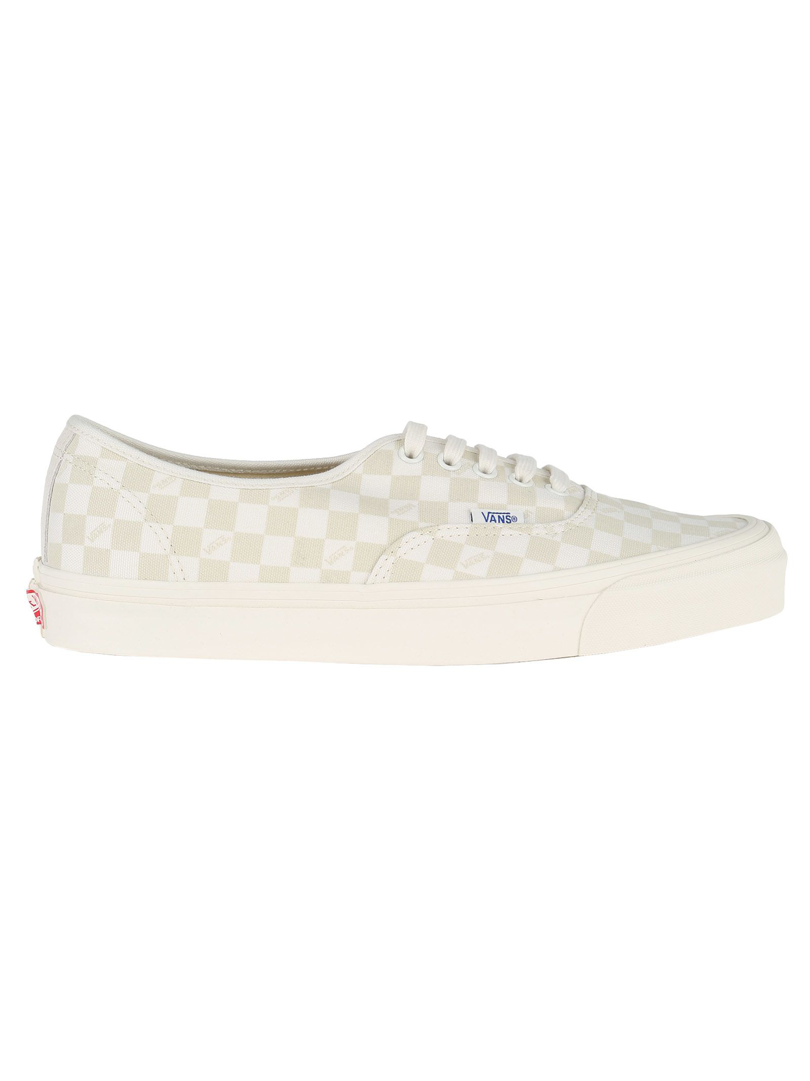 checkerboard vans cream