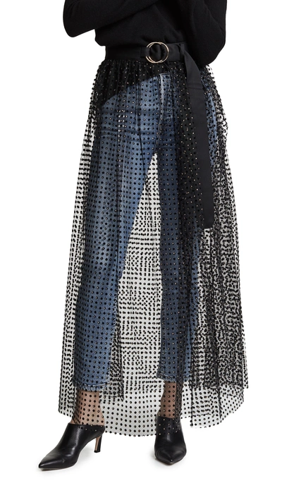 Shop Rachel Comey Fetes Belt Skirt In Black Dot