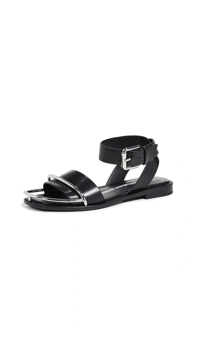 Shop Alexander Wang Sora Halo Flat Sandals In Black