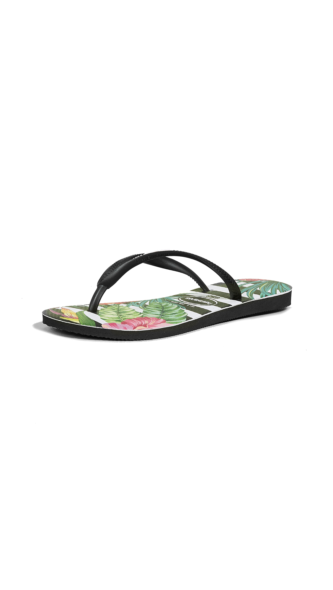 havaianas slim tropical floral flip flops