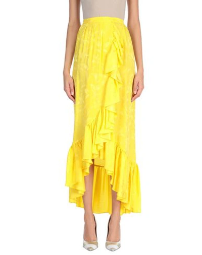 Shop Attico Long Skirts In Yellow