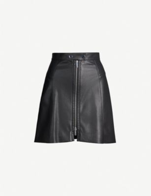 karen millen faux leather mini skirt