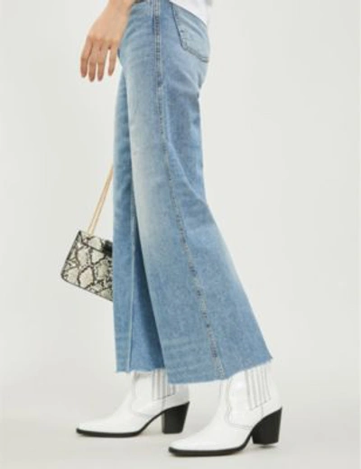 Shop Sandro Maya Slim-fit Wide-leg Jeans In Blue Vintage   Denim