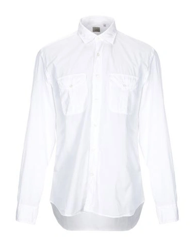Shop Xacus Man Shirt White Size 17 Cotton