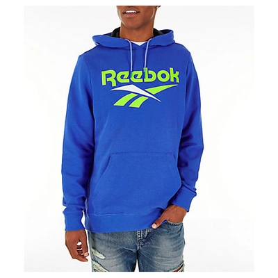 Shop Reebok Men's Classics Vector Pullover Hoodie In Blue