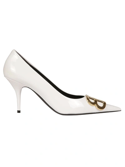 Shop Balenciaga Pump Shoes In Blanc Optique