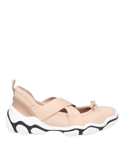 Shop Red Valentino Sneakers In Neoprene Nude Color