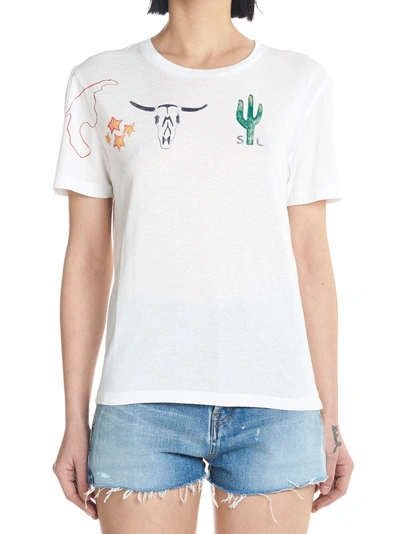 Shop Saint Laurent Arizona T-shirt In White