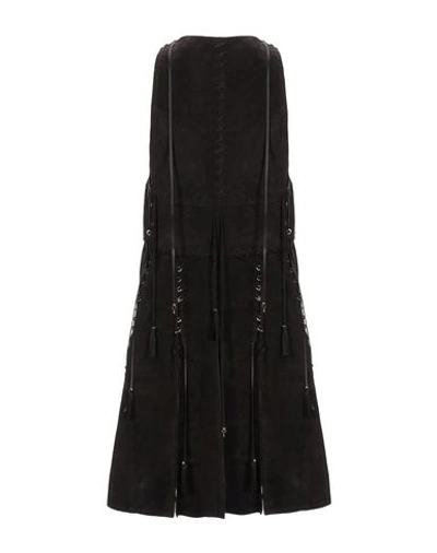 Shop Chloé Woman Overcoat & Trench Coat Dark Brown Size 4 Lambskin