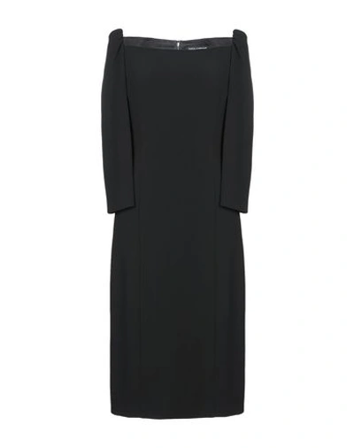 Shop Dolce & Gabbana Woman Midi Dress Black Size 0 Viscose, Acetate, Elastane
