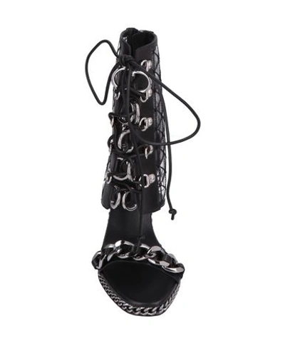 Shop Balmain Sandals In Black