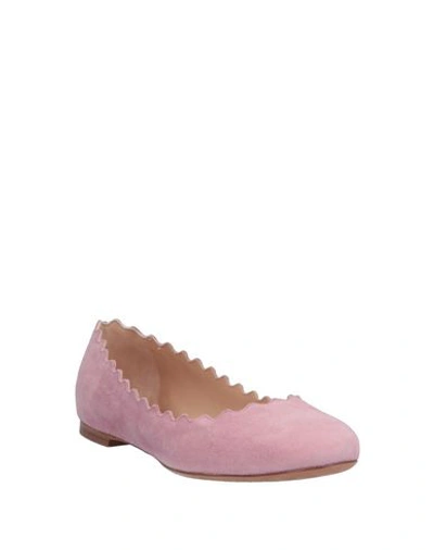 Shop Chloé Ballet Flats In Pink