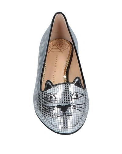 Shop Charlotte Olympia Ballet Flats In Silver
