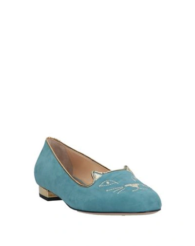 Shop Charlotte Olympia Loafers In Deep Jade