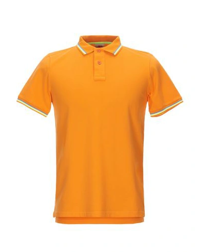 Shop Sundek Polo Shirt In Orange
