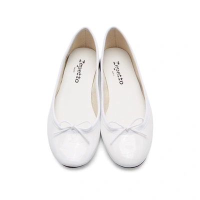 Shop Repetto White Patent Cendrillon Ballerina Flats In 050 White