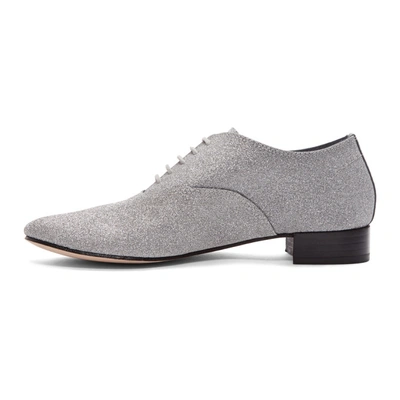 Shop Repetto Silver Glitter Zizi Oxfords In 020 Silver