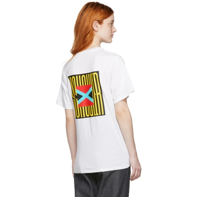 Shop Proenza Schouler White Pswl Flag T-shirt In 21393 Teal