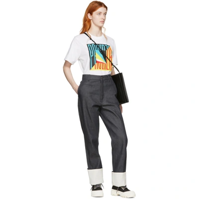 Shop Proenza Schouler White Pswl Flag T-shirt In 21393 Teal