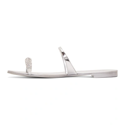 Shop Giuseppe Zanotti Silver Ring Sandals