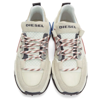 Shop Diesel White S-kipper Low Sneakers
