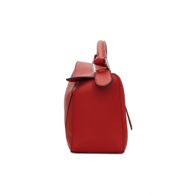 Shop Loewe Red Small Puzzle Bag In 7120 Scarle