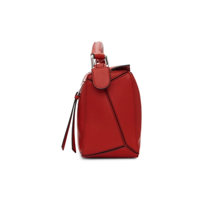 Shop Loewe Red Small Puzzle Bag In 7120 Scarle