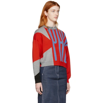 Shop Proenza Schouler Multicolor Pswl Graphic Jacquard Sweater In 10888 Brcmb