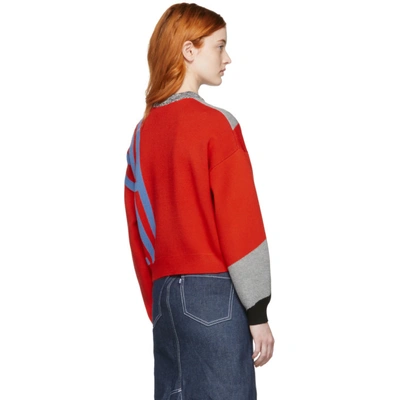 Shop Proenza Schouler Multicolor Pswl Graphic Jacquard Sweater In 10888 Brcmb