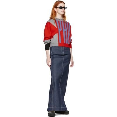 Shop Proenza Schouler Multicolor Pswl Graphic Jacquard Sweater In 10888 Brcmb