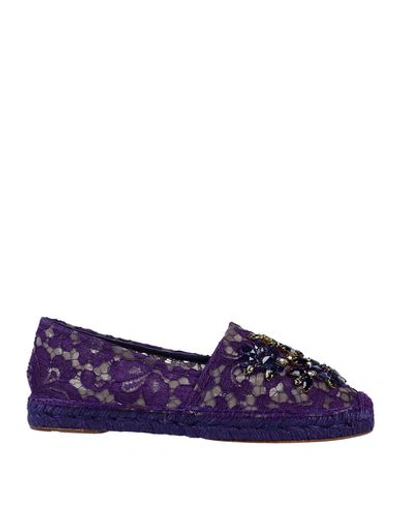 Shop Dolce & Gabbana Espadrilles In Purple