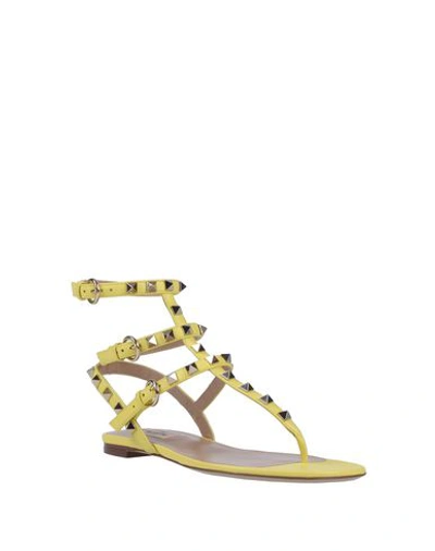 Shop Valentino Flip Flops In Light Yellow