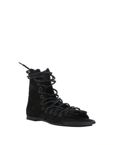 Shop Ann Demeulemeester Ankle Boot In Black