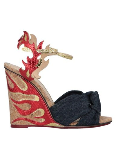 Shop Charlotte Olympia Sandals In Blue