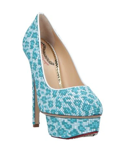 Shop Charlotte Olympia Pump In Sky Blue