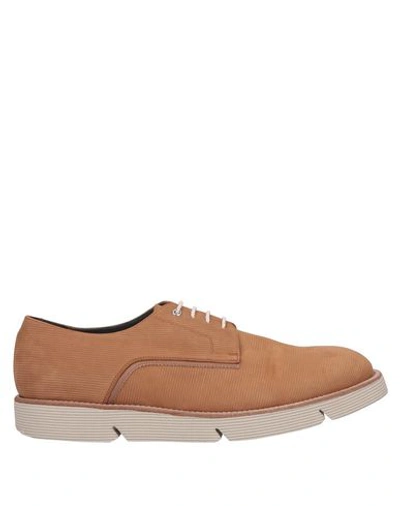 Shop Alberto Guardiani Lace-up Shoes In Camel