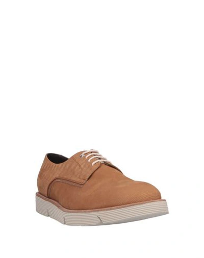 Shop Alberto Guardiani Lace-up Shoes In Camel