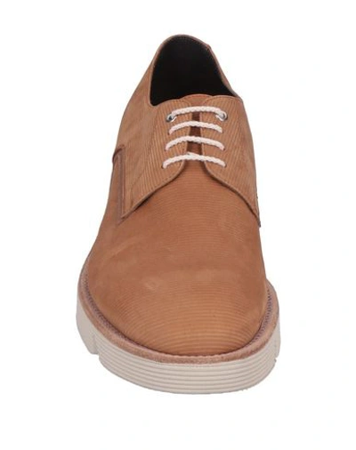 Shop Alberto Guardiani Lace-up Shoes In Camel