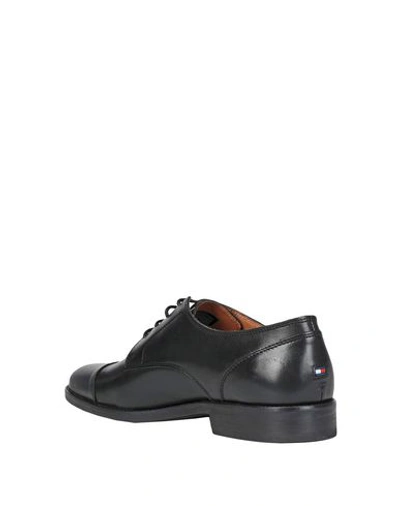 Shop Tommy Hilfiger Laced Shoes In Black