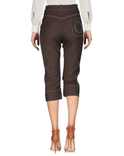 Shop Chloé Cropped Pants In Dark Brown