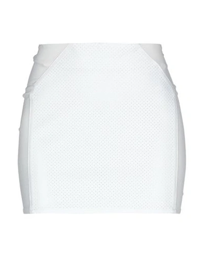 Shop Cycle Woman Mini Skirt White Size L Polyamide, Cotton, Polyurethane, Elastane