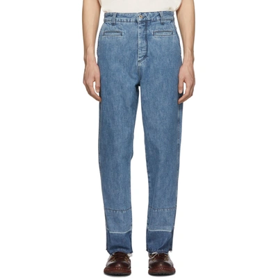 Shop Loewe Blue Fisherman Jeans