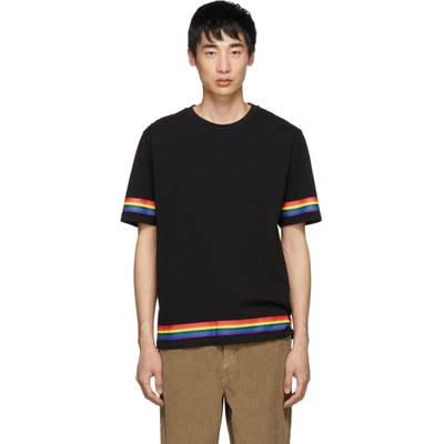 Shop Loewe Black Rainbow T-shirt In 1100 Black